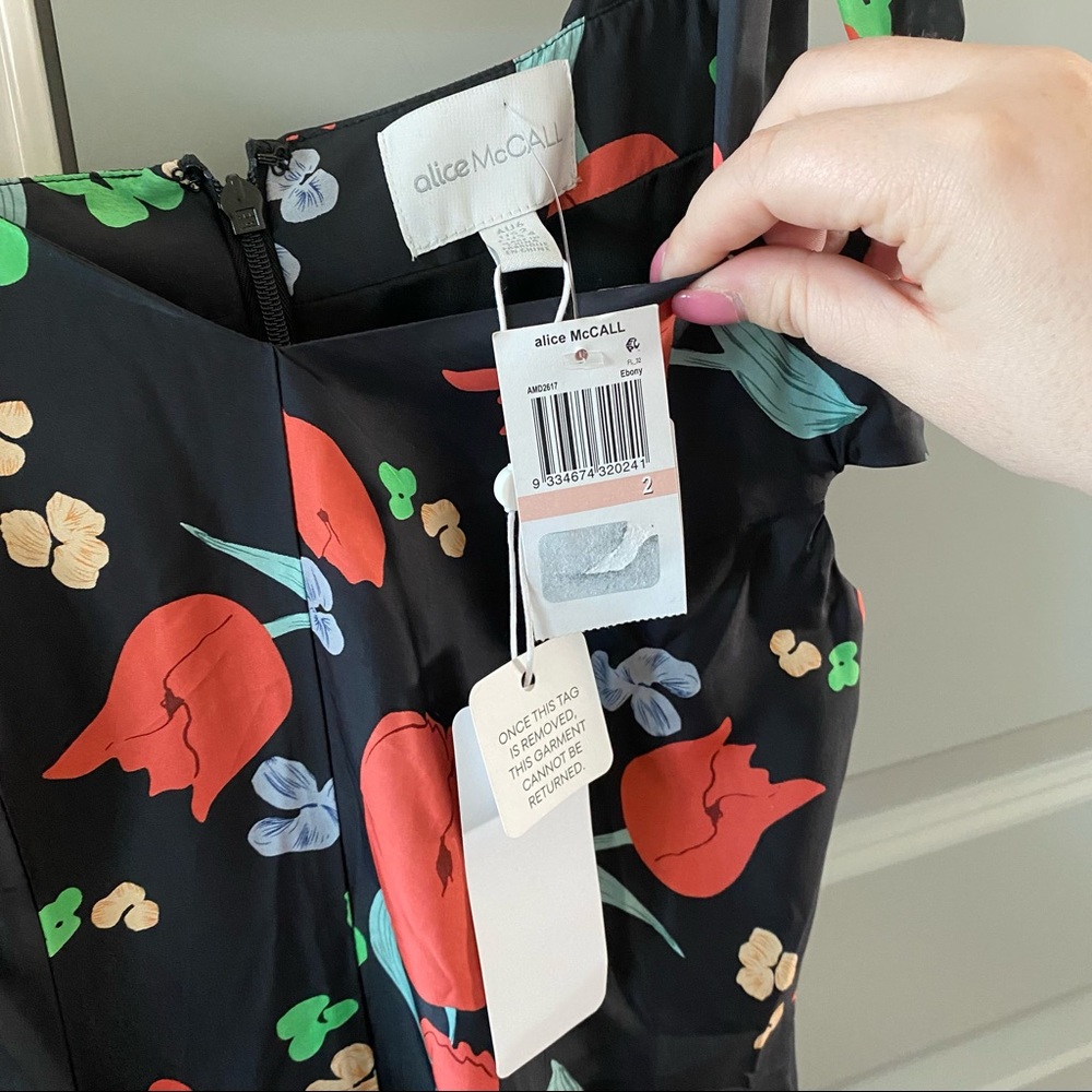 NWT Alice McCall One Kiss Floral Midi Dress - Picture 8 of 8